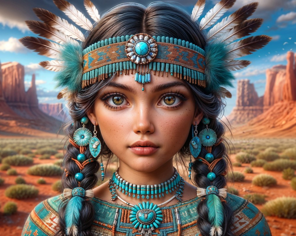 Malowanie po Numerach Zestaw Piękna Indianka 2_1.jpg