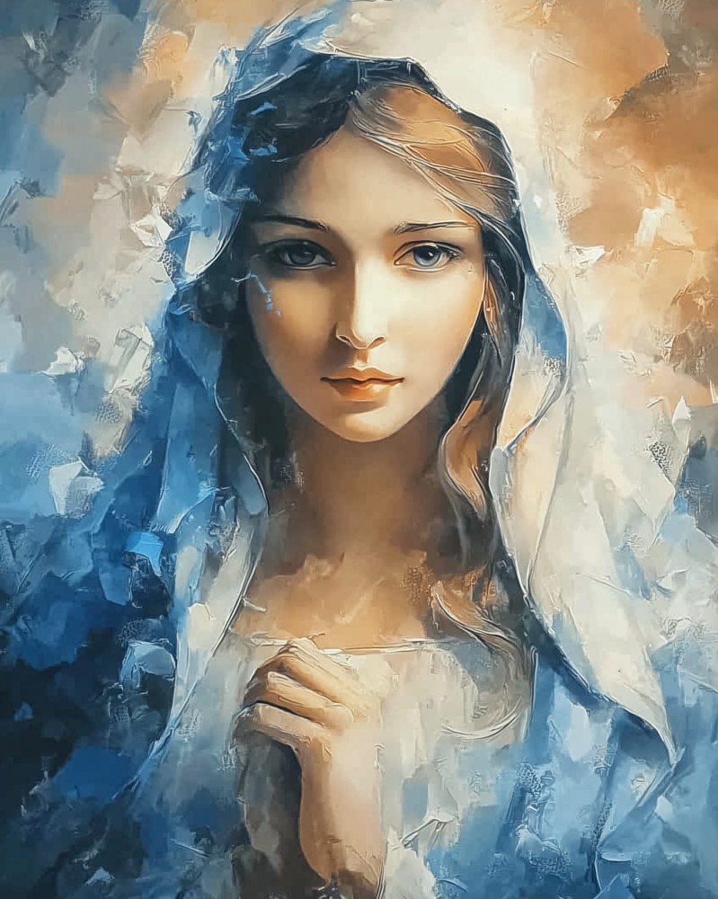 Malowanie po Numerach - Błękitna Madonna