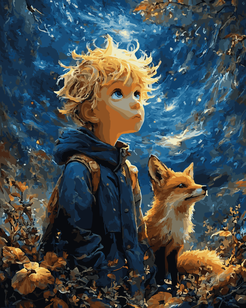 Malowanie po Numerach Zestaw Chłopiec i Lis 4x5_02.png