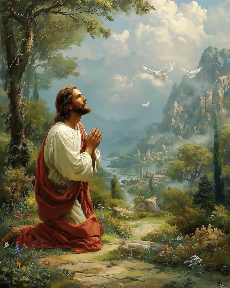 Malowanie po Numerach - Jezus w Modlitwie