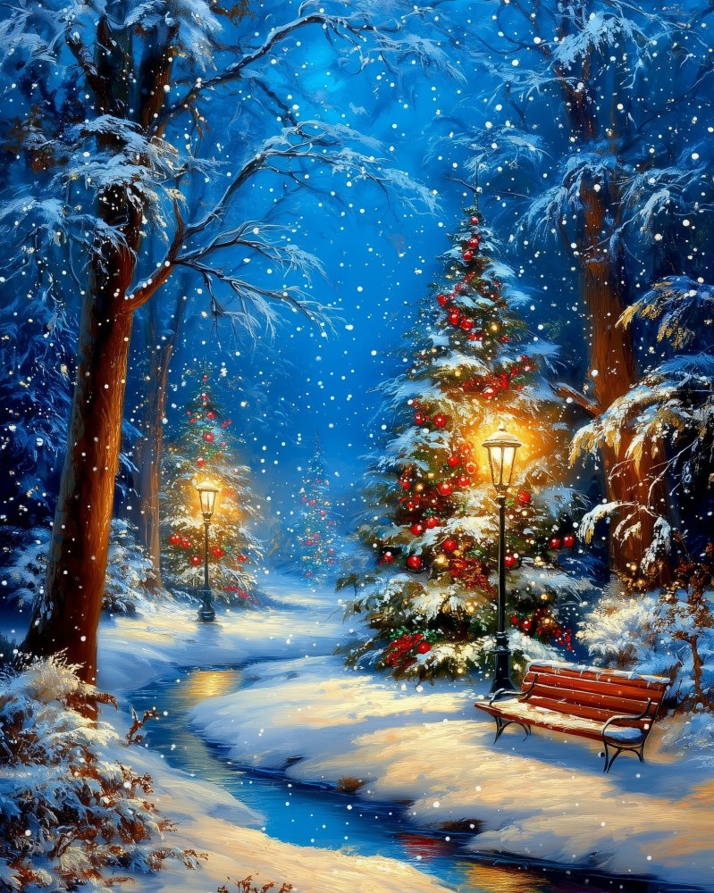 Haft Diamentowy - Zimowa Noc