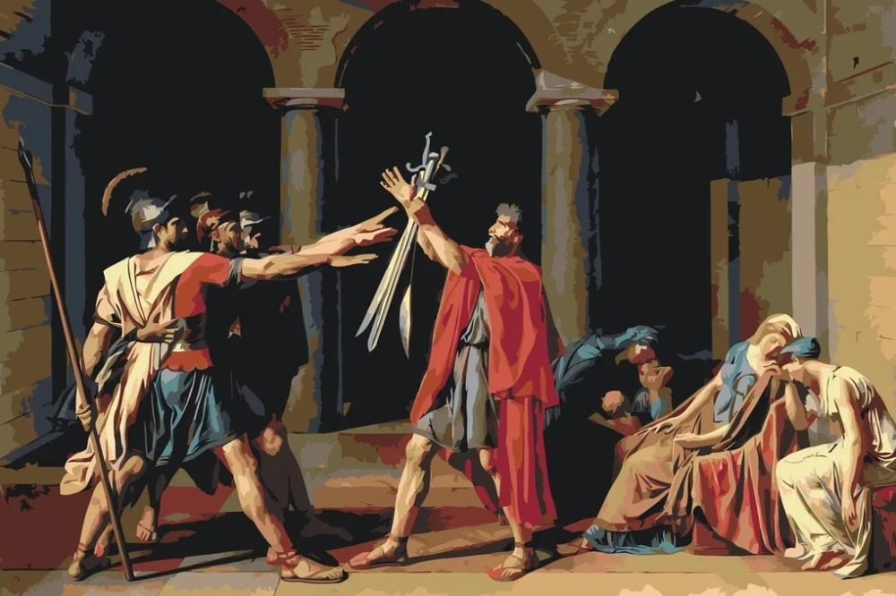 Malowanie po Numerach Zestaw Przysięga Horacjuszy Jacques-Louis David 4x6_2.png