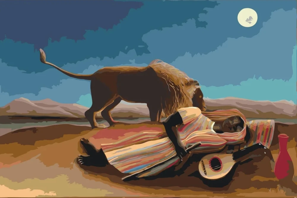 Malowanie po Numerach Zestaw Śpiąca Cyganka Henri Rousseau 4x6_2.png