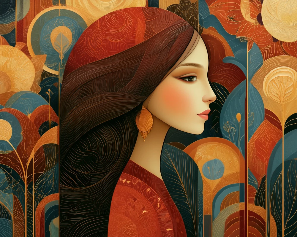 Haft Diamentowy - Jesienna Muza
