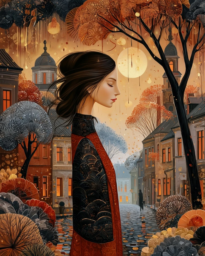 Haft Diamentowy - Jesienna Zaduma