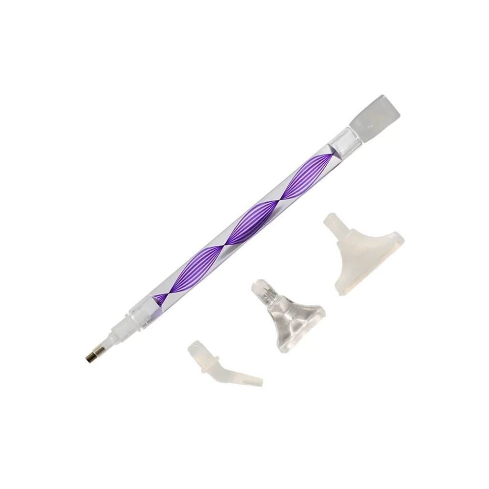 Haft Diamentowy Aplikator Spirale + 5 końcówek - Fioletowy