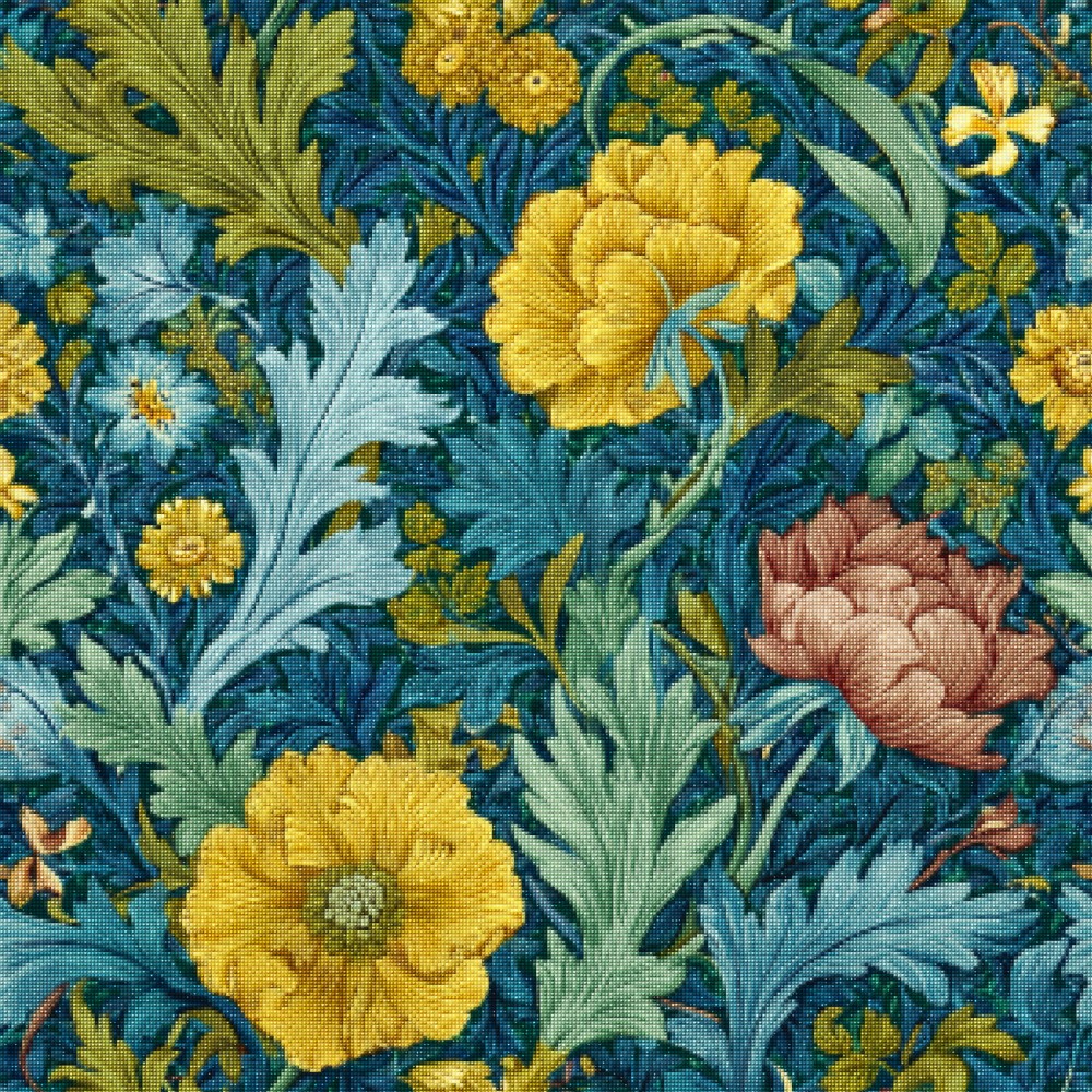 Haft Diamentowy Diamond Painting Zestaw Retro Botanika 02_02