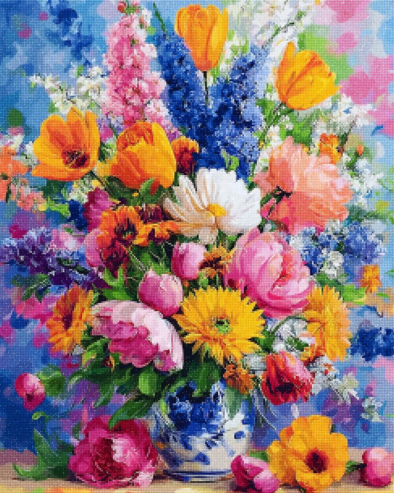 Haft Diamentowy Diamond Painting Zestaw Kwiatowy Rozgardiasz 4x5_02.jpg