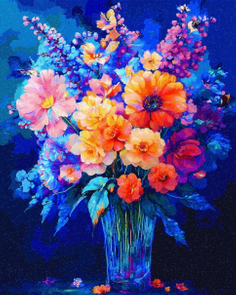 Haft Diamentowy Diamond Painting Zestaw Neonowy Bukiet 4x5_02.jpg