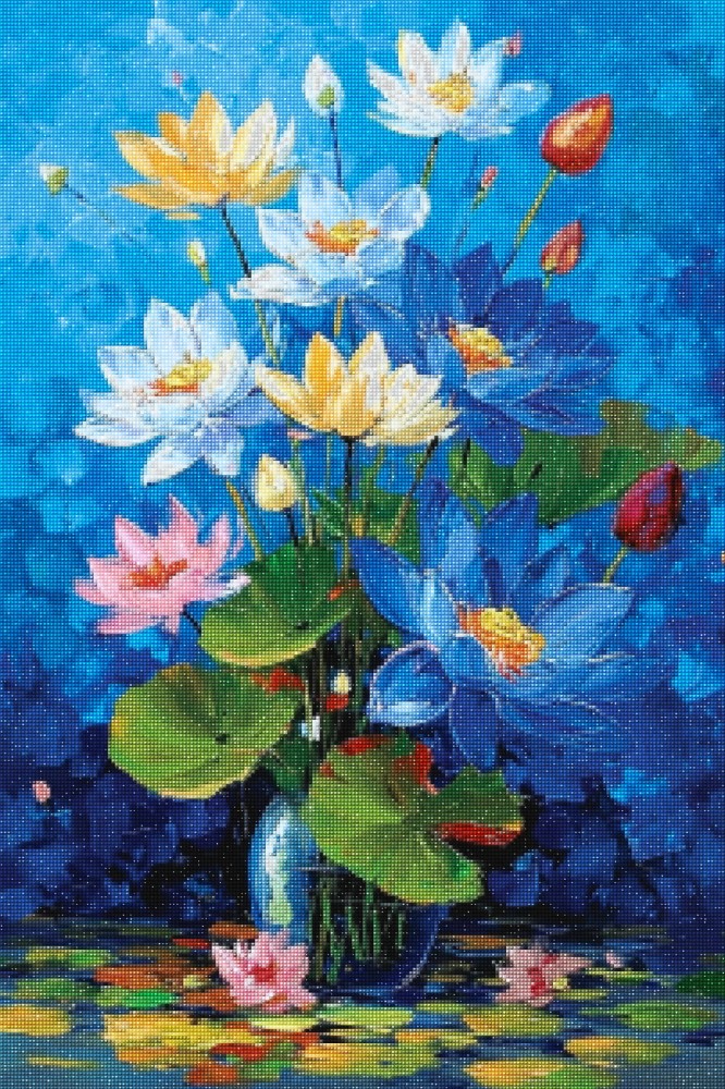Haft Diamentowy Diamond Painting Zestaw Wodne Kwiaty 4x6_02.jpg