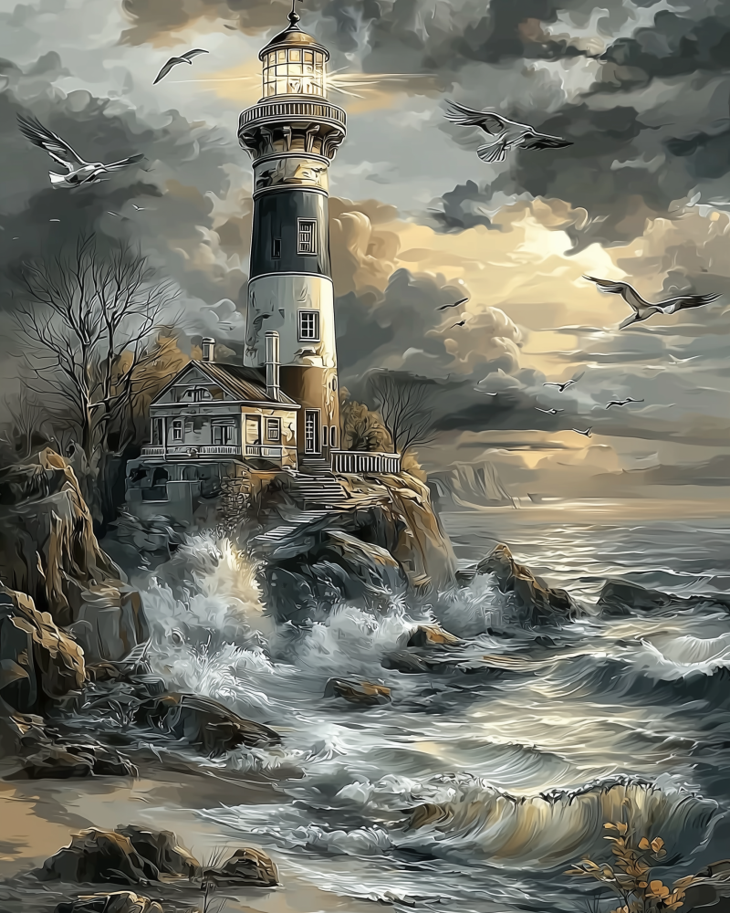 Malowanie po Numerach - Latarnia Morska