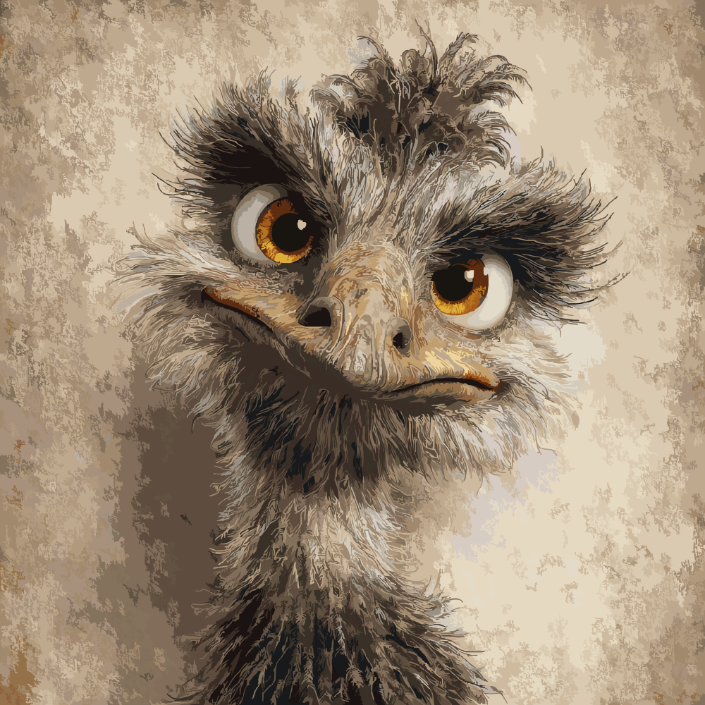 Malowanie po Numerach Zestaw Spojrzenie Emu_02