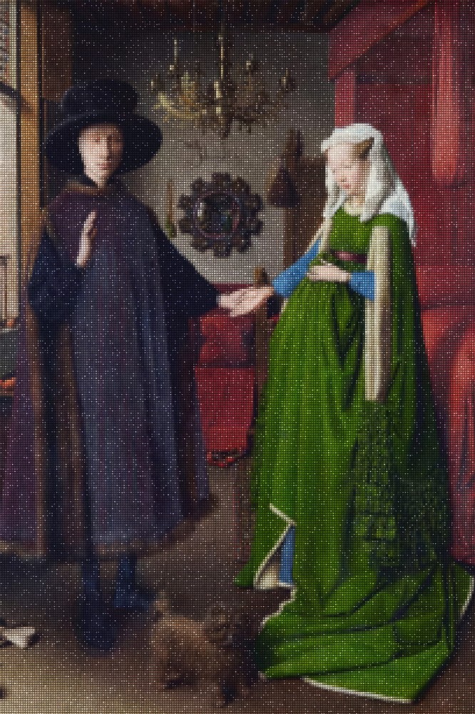 Haft Diamentowy Diamond Painting Portret małżonków Arnolfinich Jan van Eyck 4x6_2.jpg