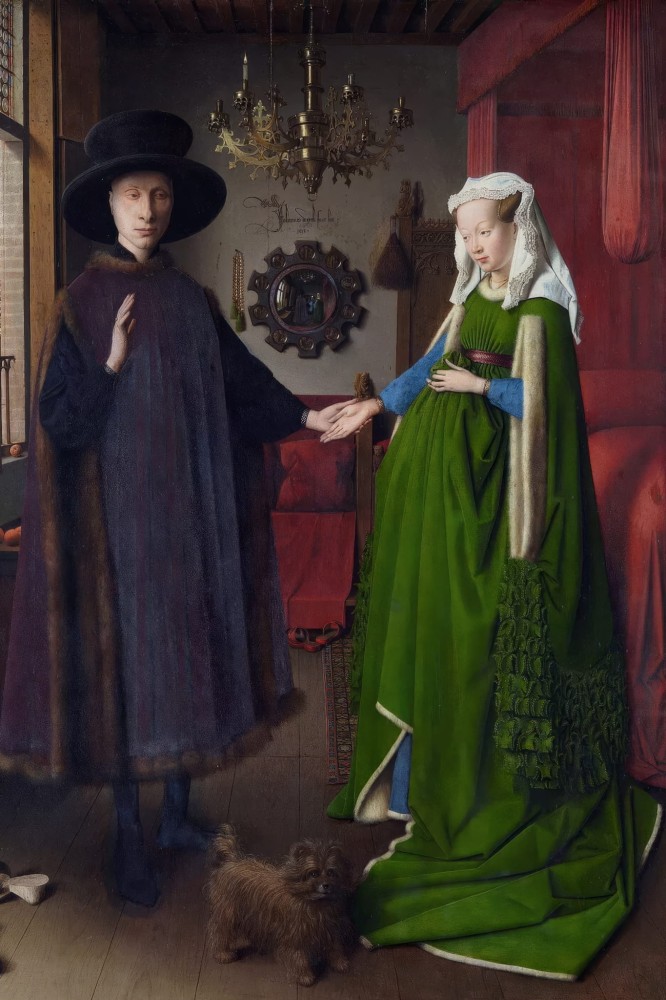 Haft Diamentowy - Jan van Eyck Portret małżonków Arnolfinich