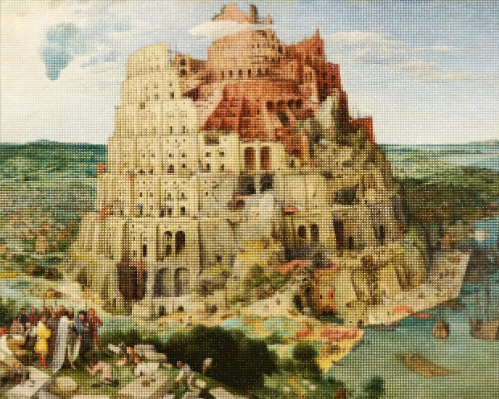 Haft Diamentowy Diamod Painting Zestaw Wieża Babel Pieter Bruegel the Elder 4x5_2.jpg