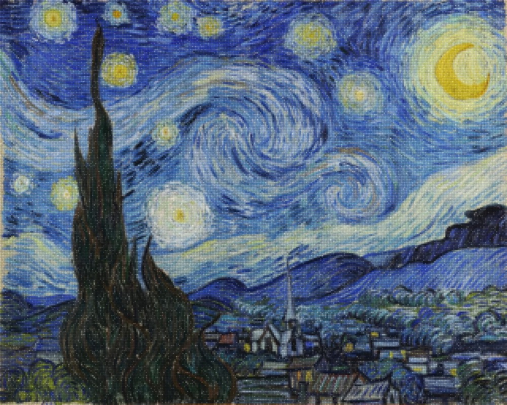 Haft Diamentowy Diamond Painting Zestaw Gwiaździsta noc Vincent van Gogh 4x5_2.jpg