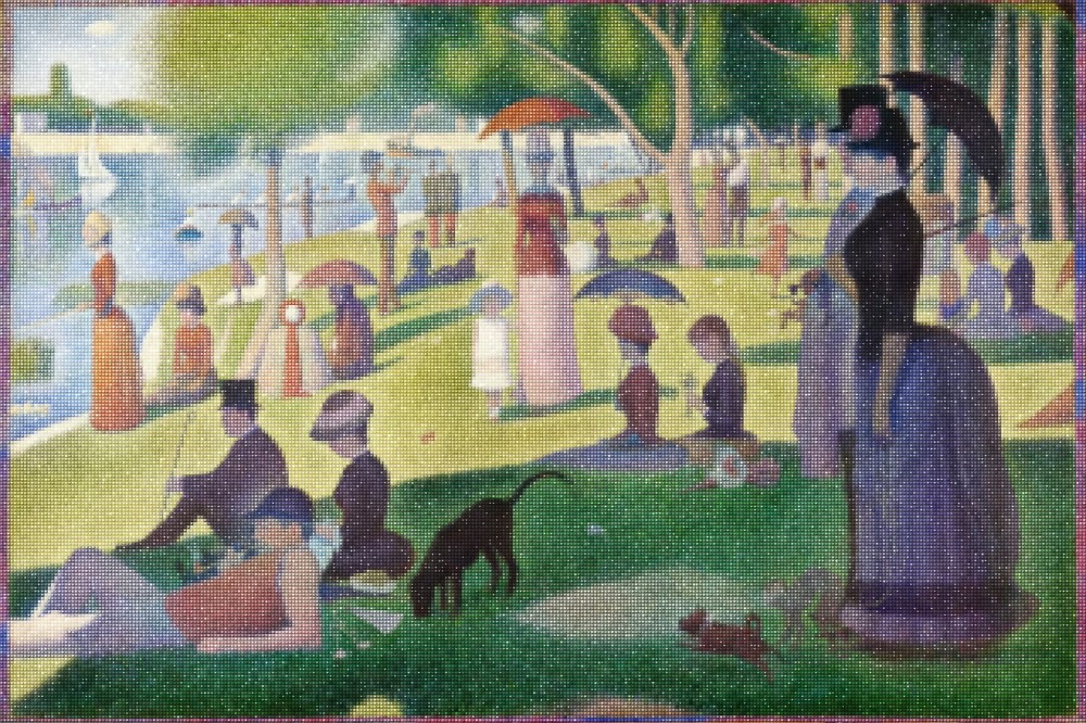 Haft Diamentowy Diamond Painting Zestaw Niedzielne popołudnie na wyspie Grande Jatte Georges Seurat 4x6_2.jpg