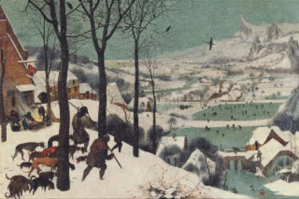 Haft Diamentowy Diamond Painting Zestaw Myśliwi na śniegu Pieter Bruegel the Elder 4x6_2.jpg