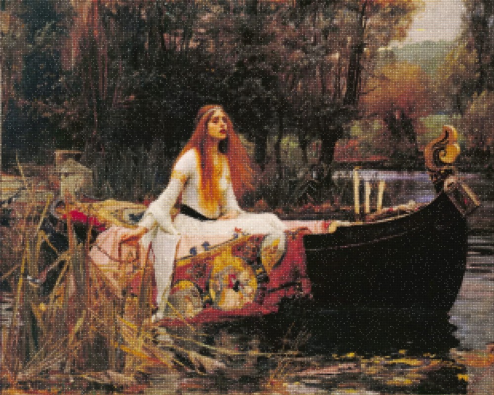 Haft Diamentowy Diamond Painting Zestaw Pani z Shalott John William Waterhouse 4x5_2.jpg