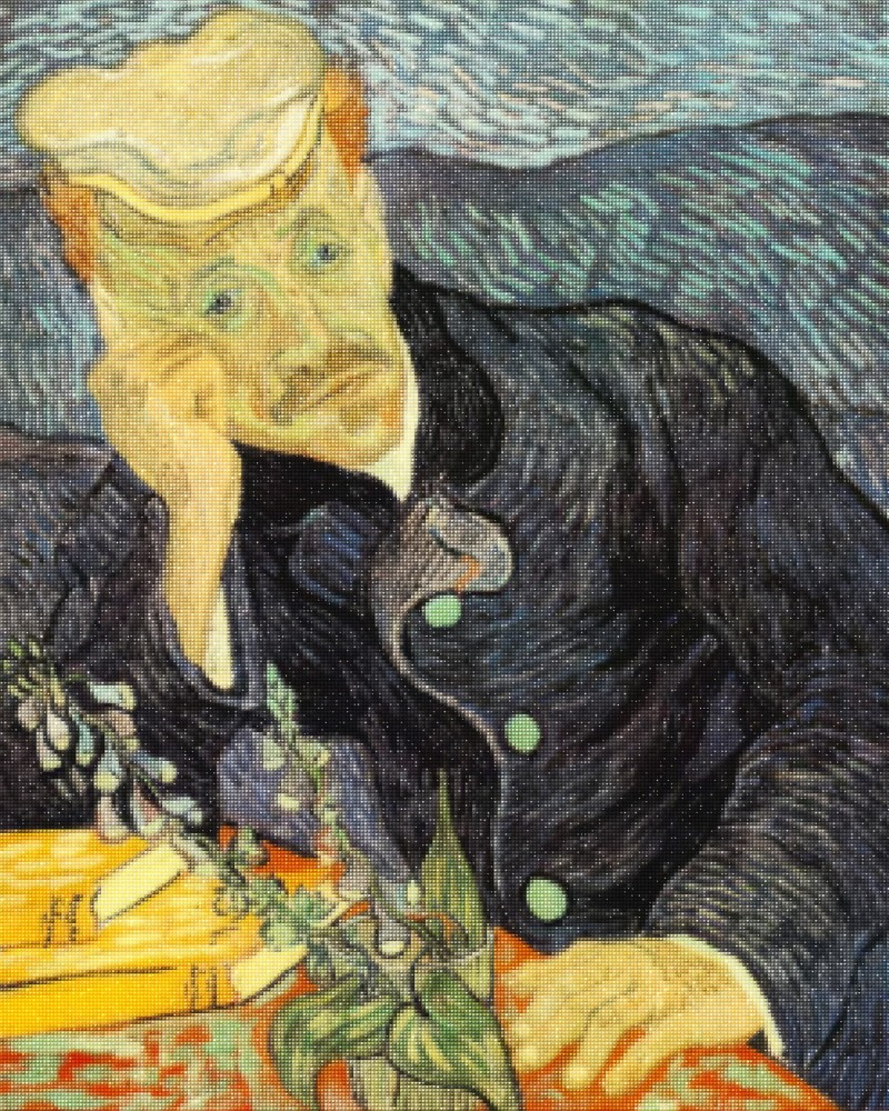 Haft Diamentowy Diamond Painting Zestaw Portret doktora Gacheta Vincent van Gogh 4x5_2.jpg