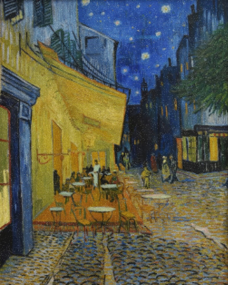 Haft Diamentowy Diamond Painting Zestaw Taras kawiarni w nocy Vincent van Gogh 4x5_2.jpg