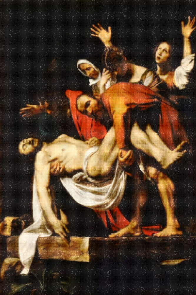Haft Diamentowy Diamond Painting Zestaw Złożenie do grobu Caravaggio 4x6_2.jpg