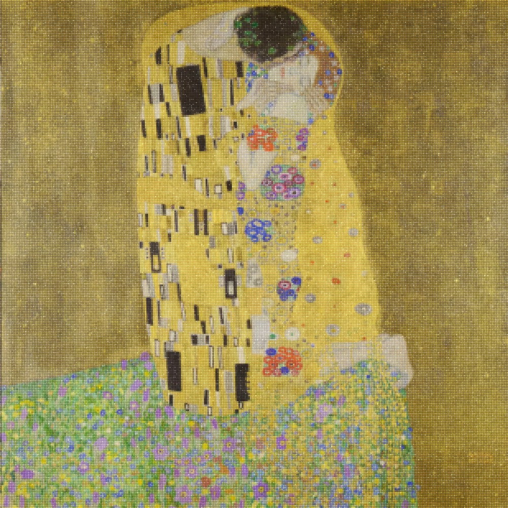 Haft Diamentowy Diamond Painting Zestaw Pocałunek Gustav Klimt 1x1_2.jpg