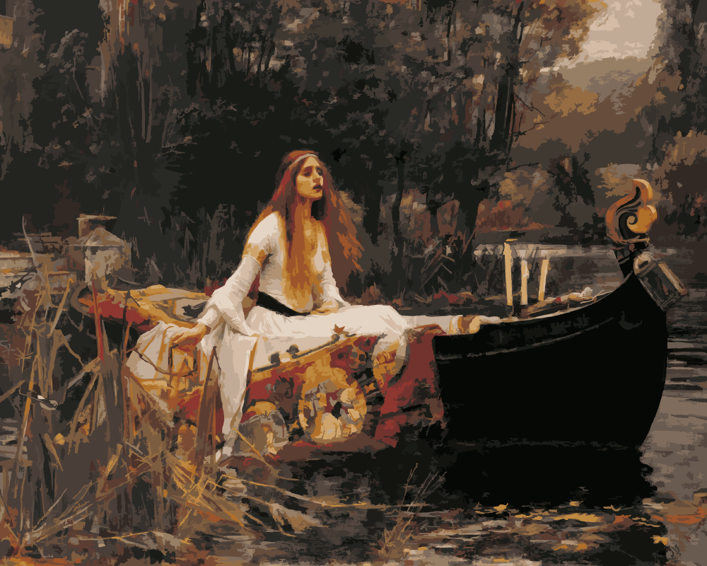 Malowanie po Numerach Zestaw Pani z Shalott John William Waterhouse 4x5_2.png