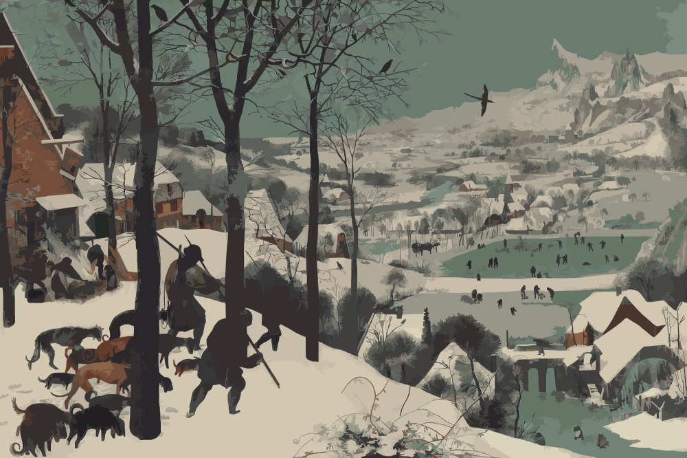 Malowanie po Numerach Zestaw Myśliwi na śniegu Pieter Bruegel the Elder 4x6_2.png