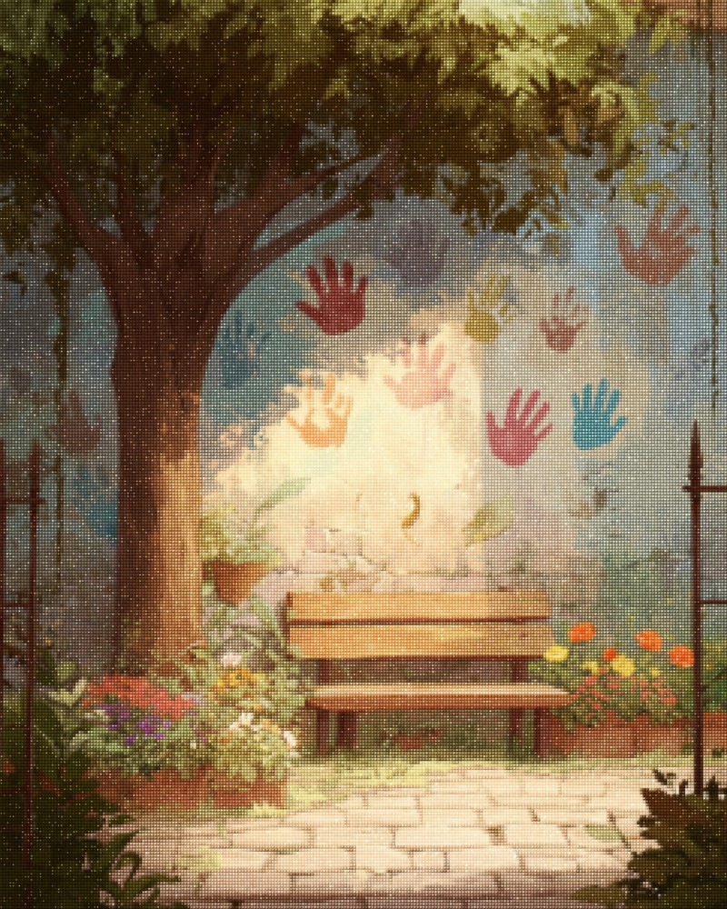 Haft Diamentowy Diamond Painting Zestaw Ślady Dzieciństwa 4x5_02_s.jpg