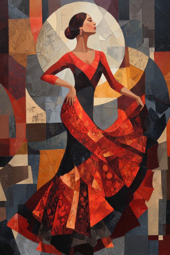 Haft Diamentowy - Królowa Flamenco