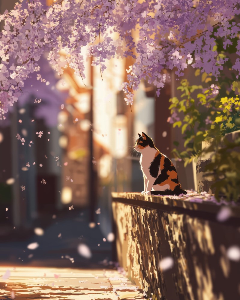 Malowanie po Numerach - Kocie Hanami