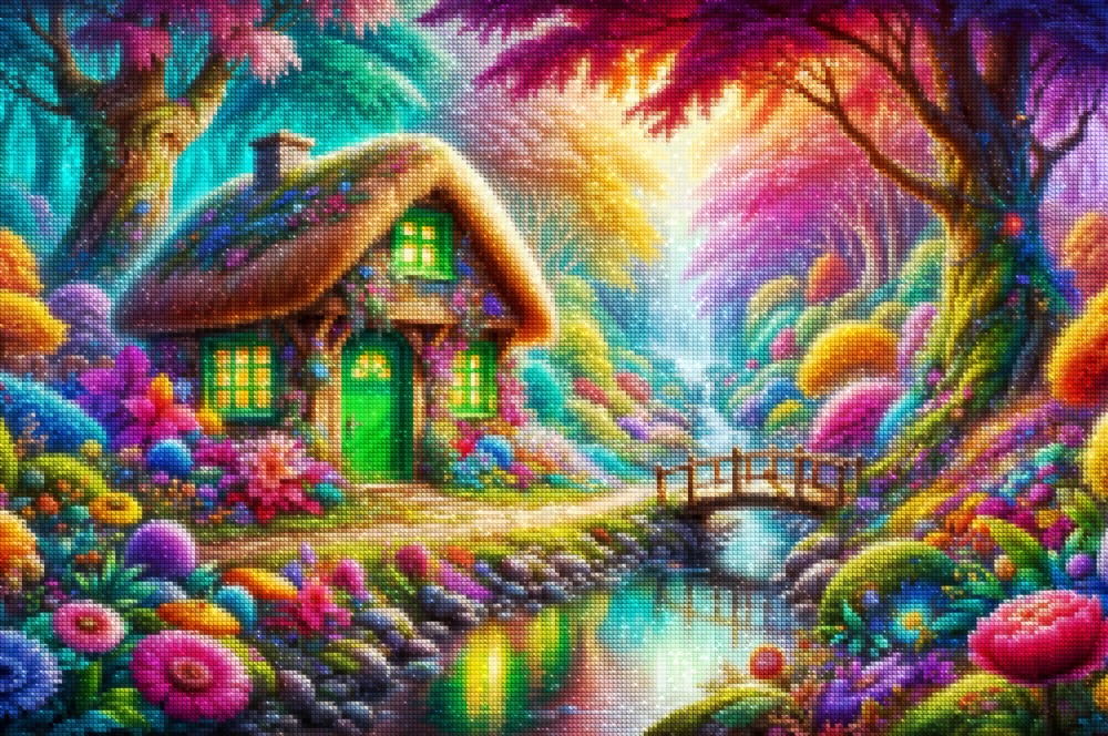 Haft Diamentowy Diamond Painting Mozaika Diamentowa Zestaw DIY 5D Baśniowy Domek 02_2n.jpg