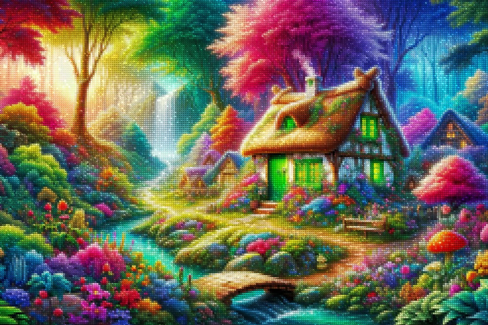 Haft Diamentowy Diamond Painting Mozaika Diamentowa Zestaw DIY 5D Baśniowy Domek 04_2.jpg