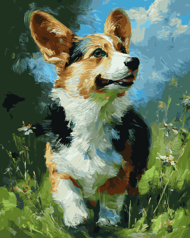 Malowanie po Numerach Zestaw Letni Corgi 4x5_02.png