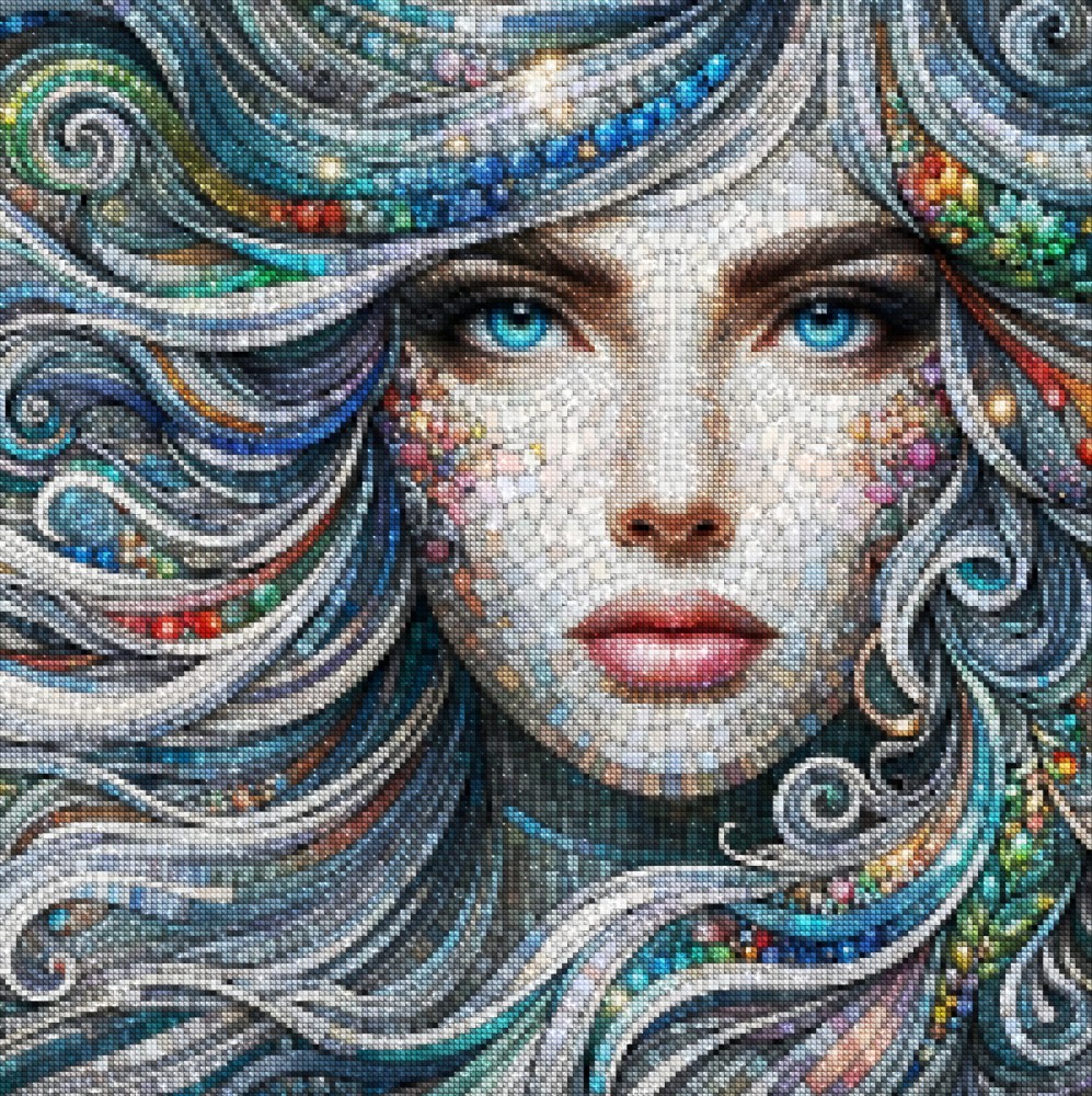 Haft Diamentowy Diamond Painting Mozaika Diamentowa Zestaw DIY 5D Mozaikowa Piękność 01_2.jpg