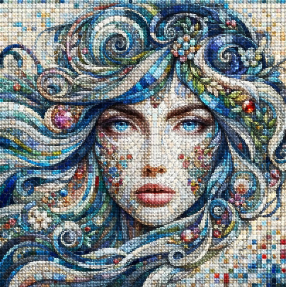 Haft Diamentowy Diamond Painting Mozaika Diamentowa Zestaw DIY 5D Mozaikowa Piękność 02_2.jpg
