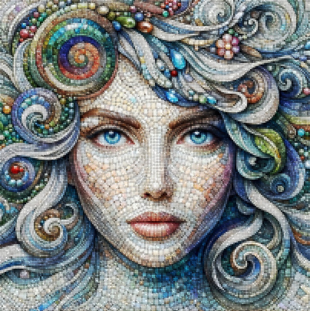Haft Diamentowy Diamond Painting Mozaika Diamentowa Zestaw DIY 5D Mozaikowa Piękność 03_2.jpg