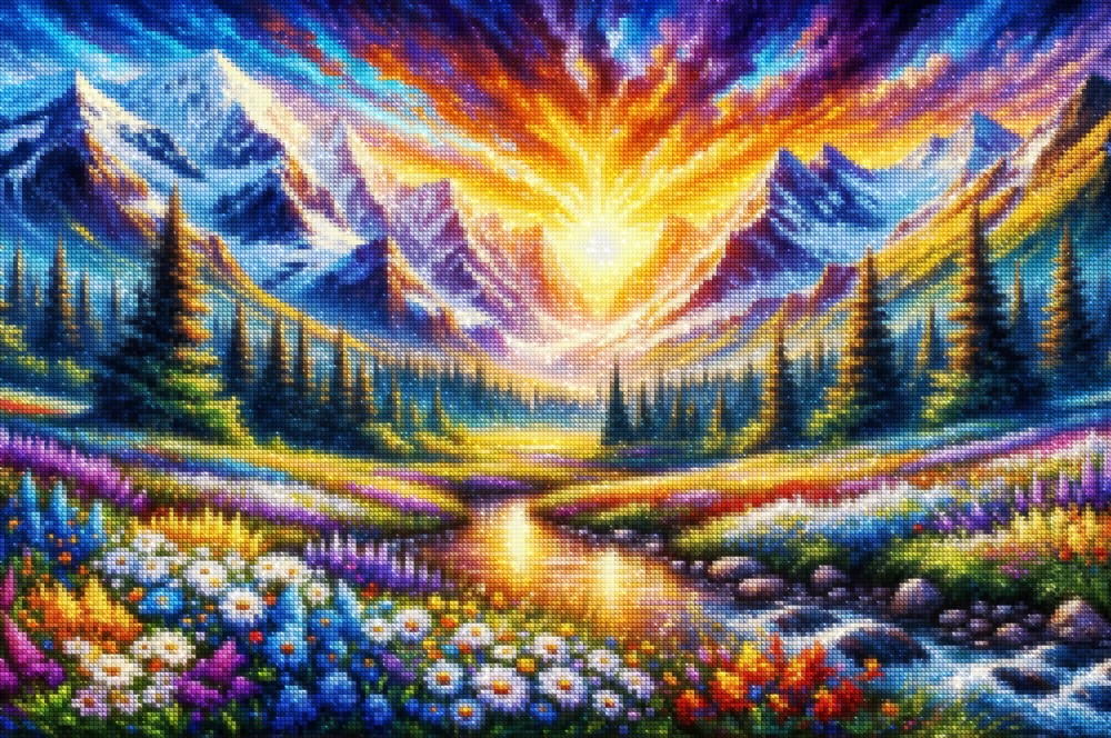 Haft Diamentowy Diamond Painting Mozaika Diamentowa Zestaw DIY 5D Magiczny Krajobraz 02_2.jpg